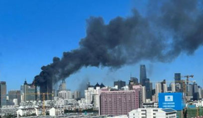 天津新天地大廈火災，物業否認因煤氣爆炸導致起火